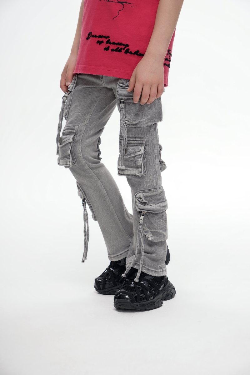 Kids Strike Grey Washed Stacked - Valabasas