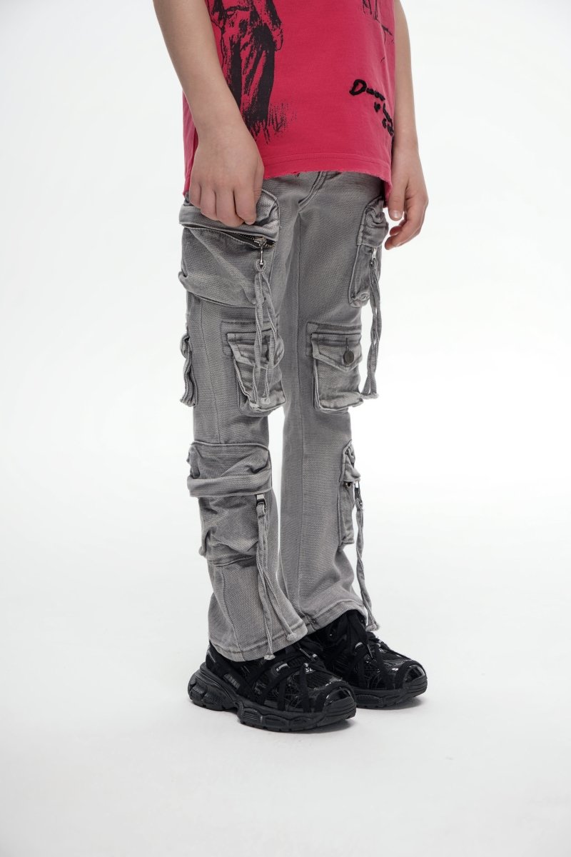 Kids Strike Grey Washed Stacked - Valabasas