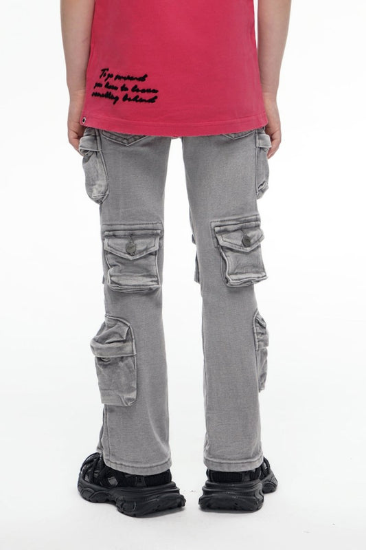 Kids Strike Grey Washed Stacked - Valabasas