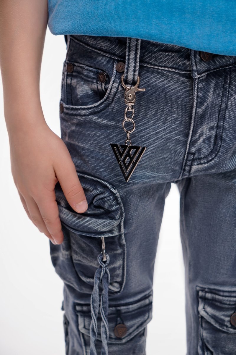 Kids Strike Indigo Washed Stacked - Valabasas