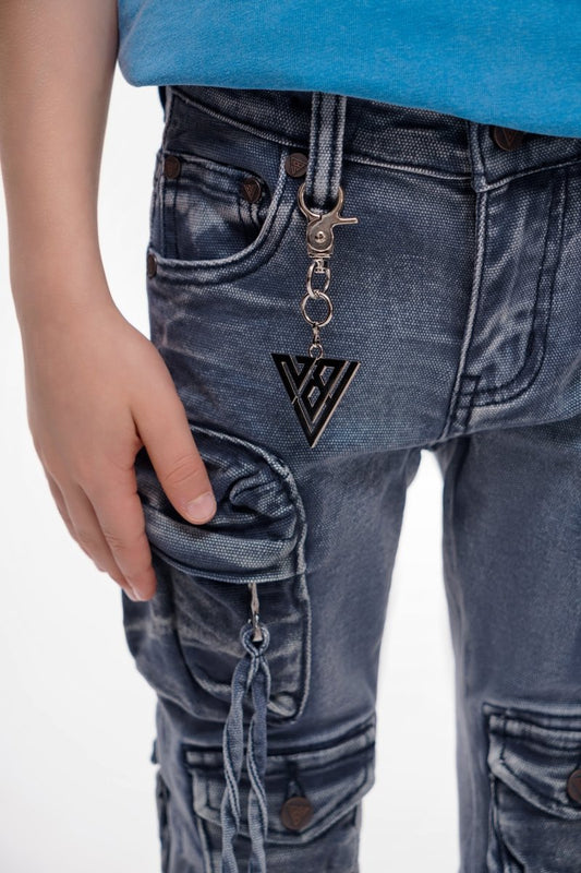 Kids Strike Indigo Washed Stacked - Valabasas