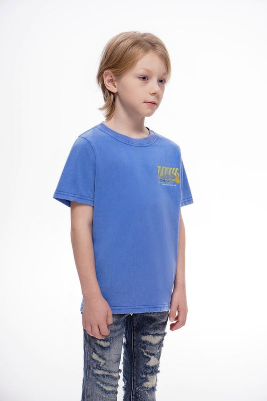 Kids The Outdoors Vintage Blue Tee - Valabasas