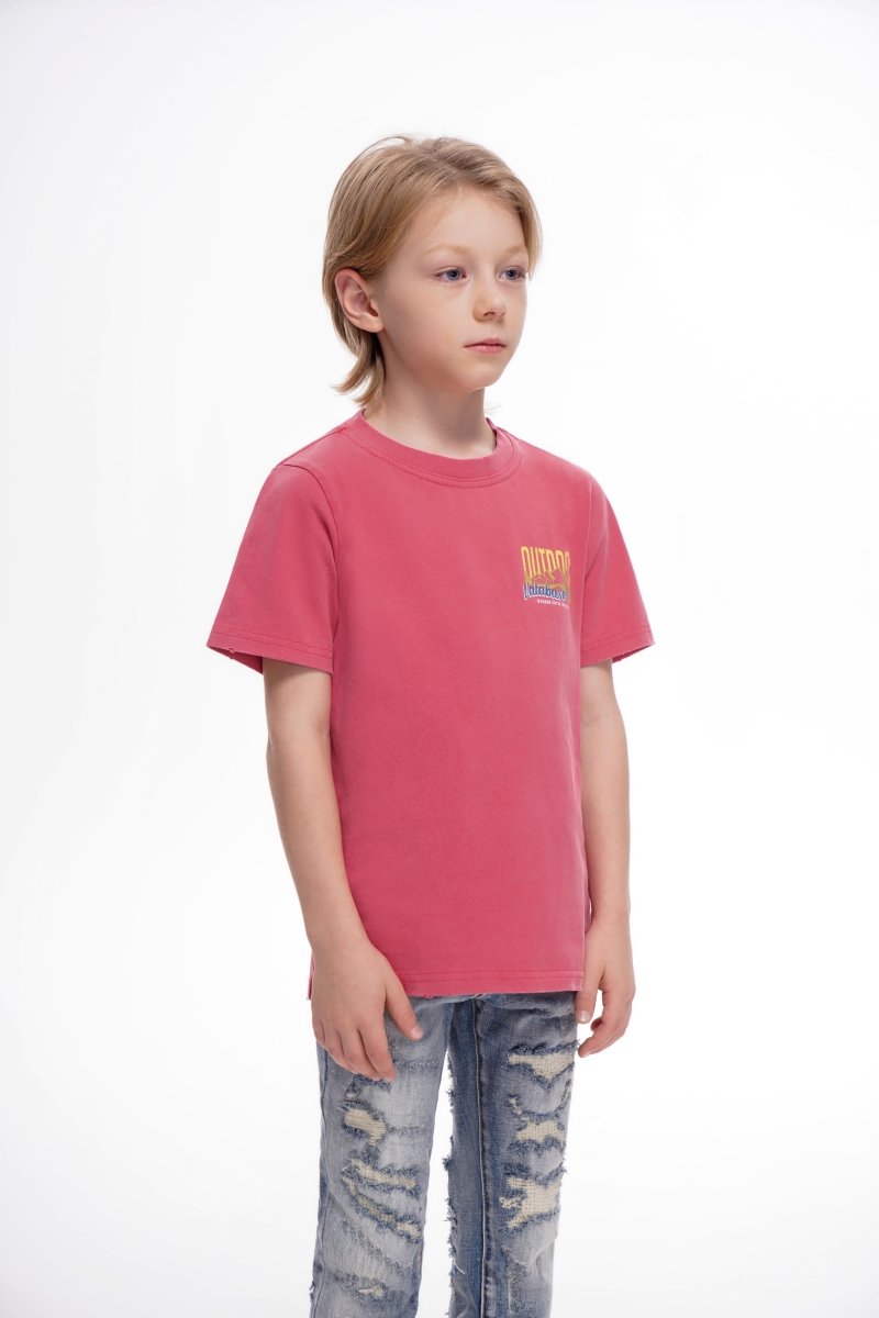 Kids The Outdoors Vintage Red Tee - Valabasas