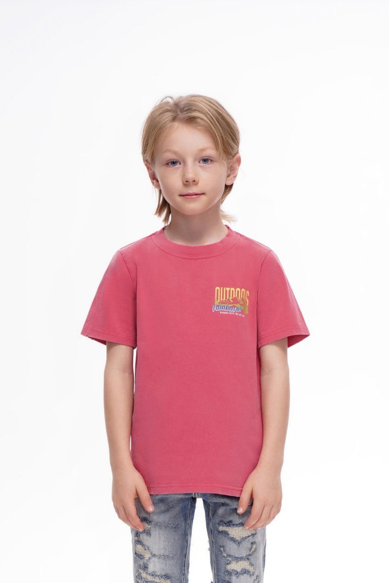 Kids The Outdoors Vintage Red Tee - Valabasas
