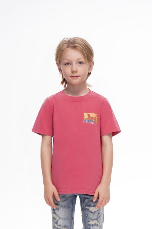 Kids The Outdoors Vintage Red Tee - Valabasas