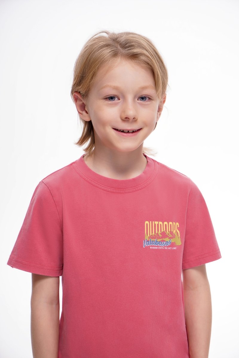 Kids The Outdoors Vintage Red Tee - Valabasas