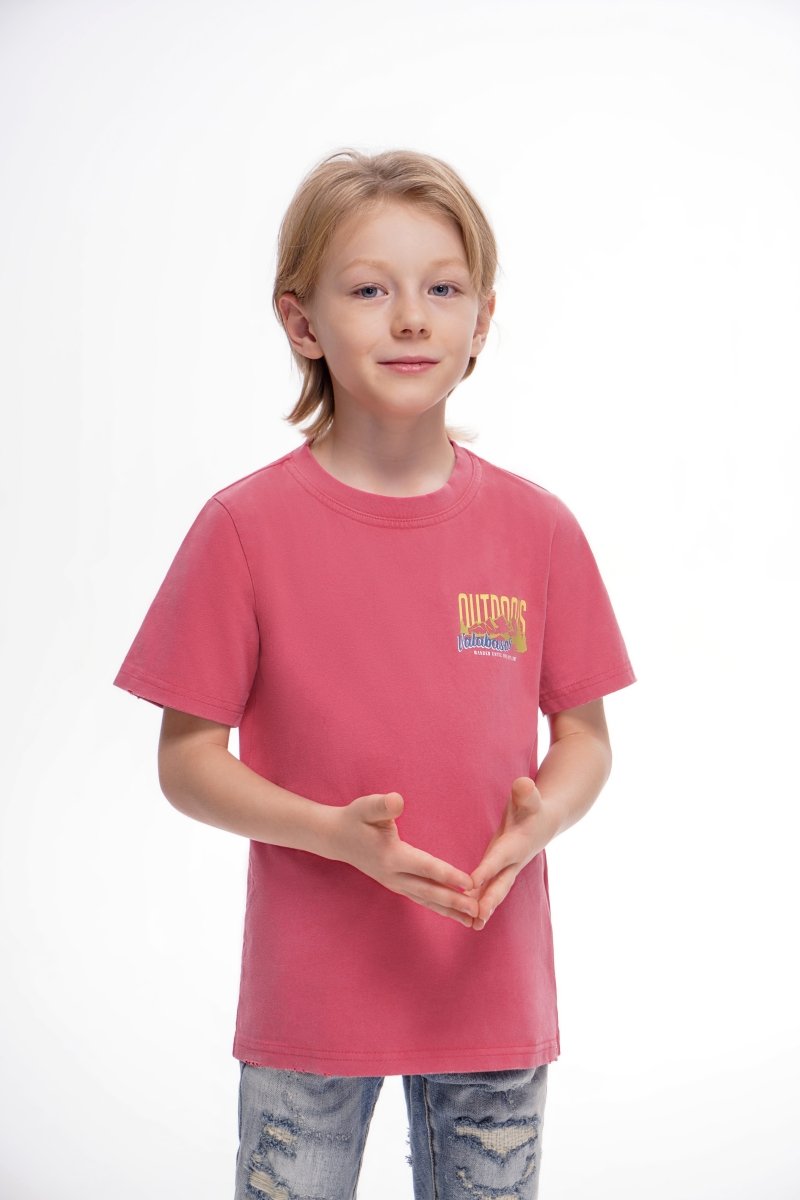 Kids The Outdoors Vintage Red Tee - Valabasas