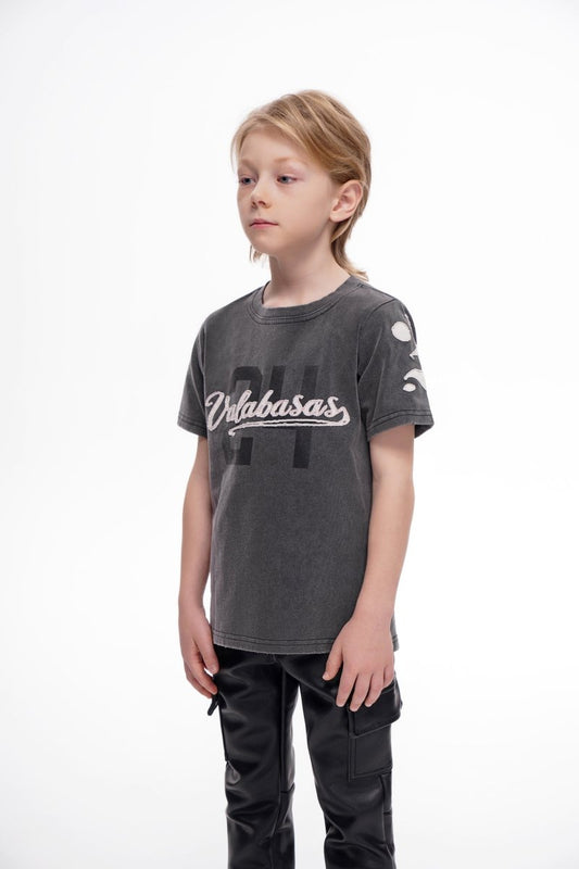 Kids Twenty Four Black Tee - Valabasas