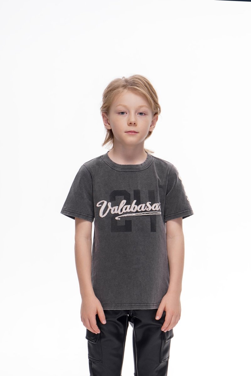 Kids Twenty Four Black Tee - Valabasas
