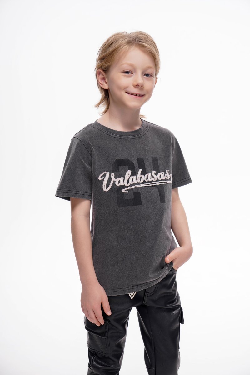 Kids Twenty Four Black Tee - Valabasas