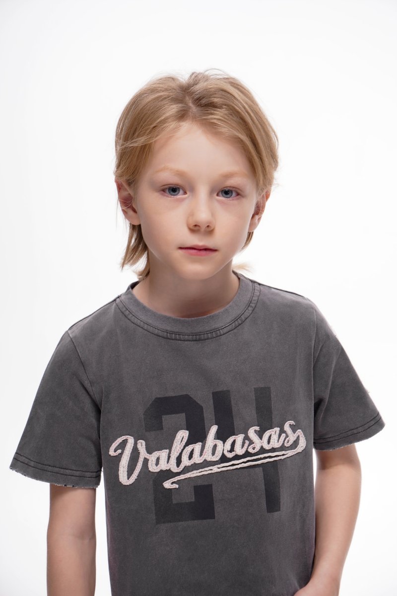 Kids Twenty Four Vintage Grey Tee - Valabasas