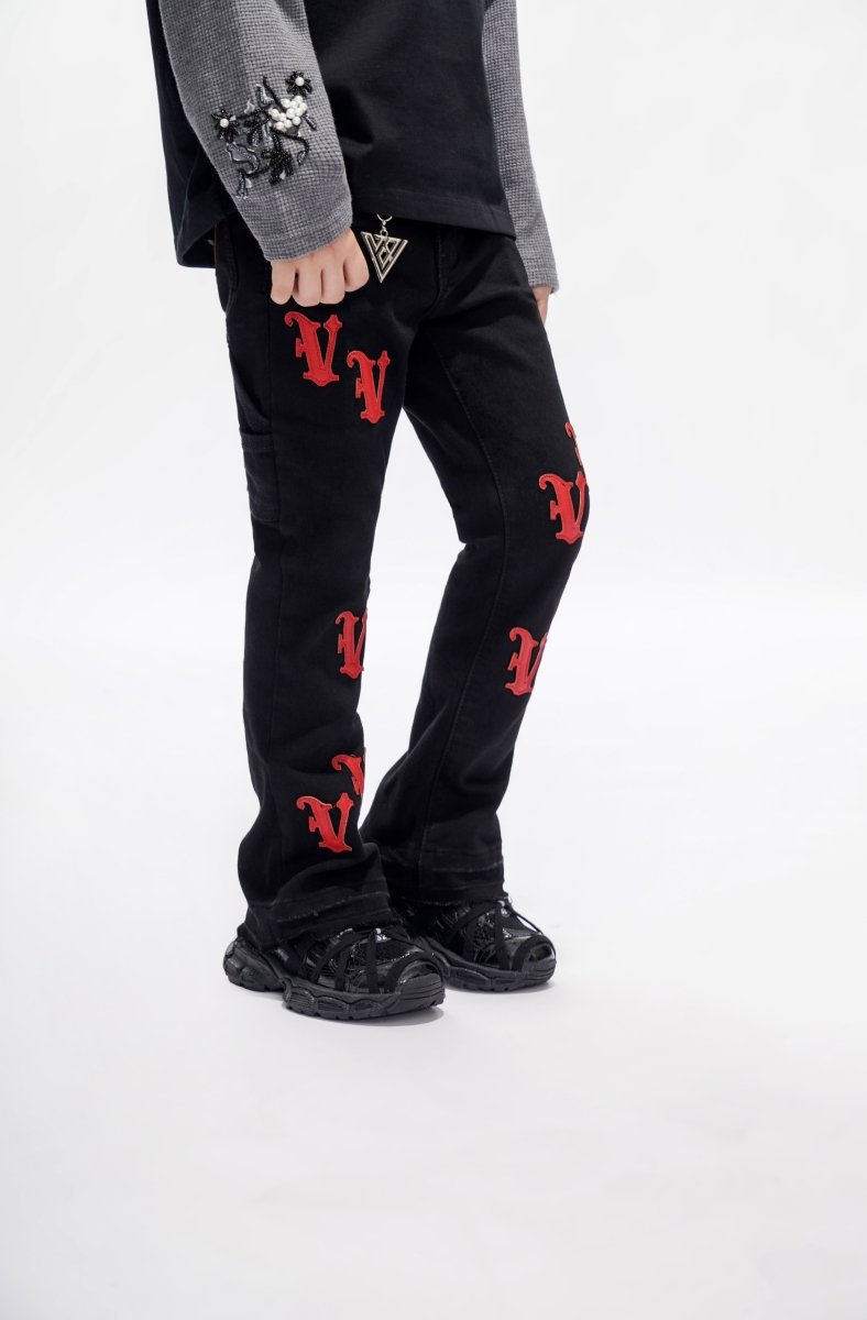 Kids V - Minimal Black Stacked - Valabasas