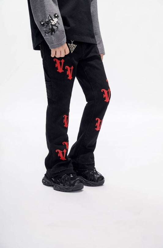 Kids V - Minimal Black Stacked - Valabasas