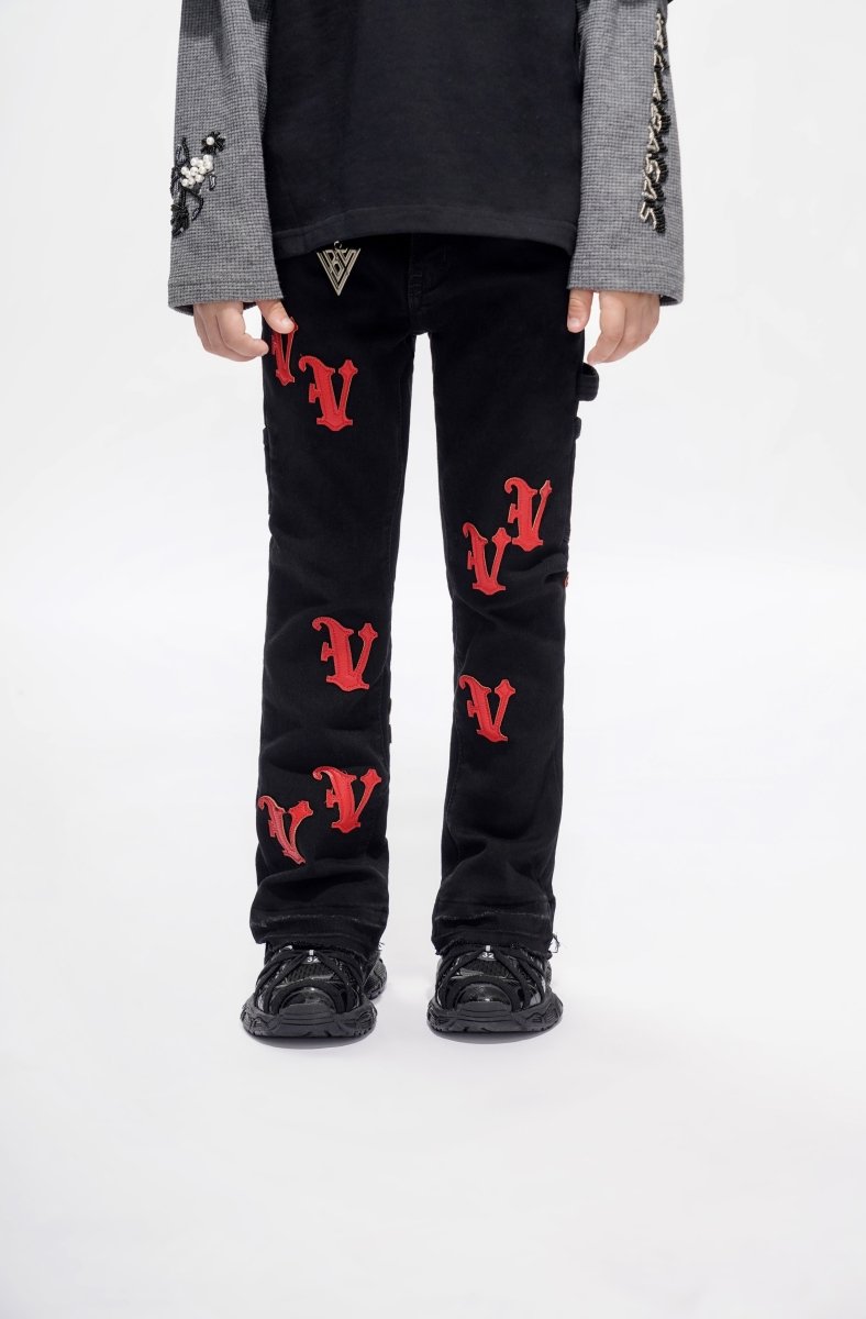 Kids V - Minimal Black Stacked - Valabasas