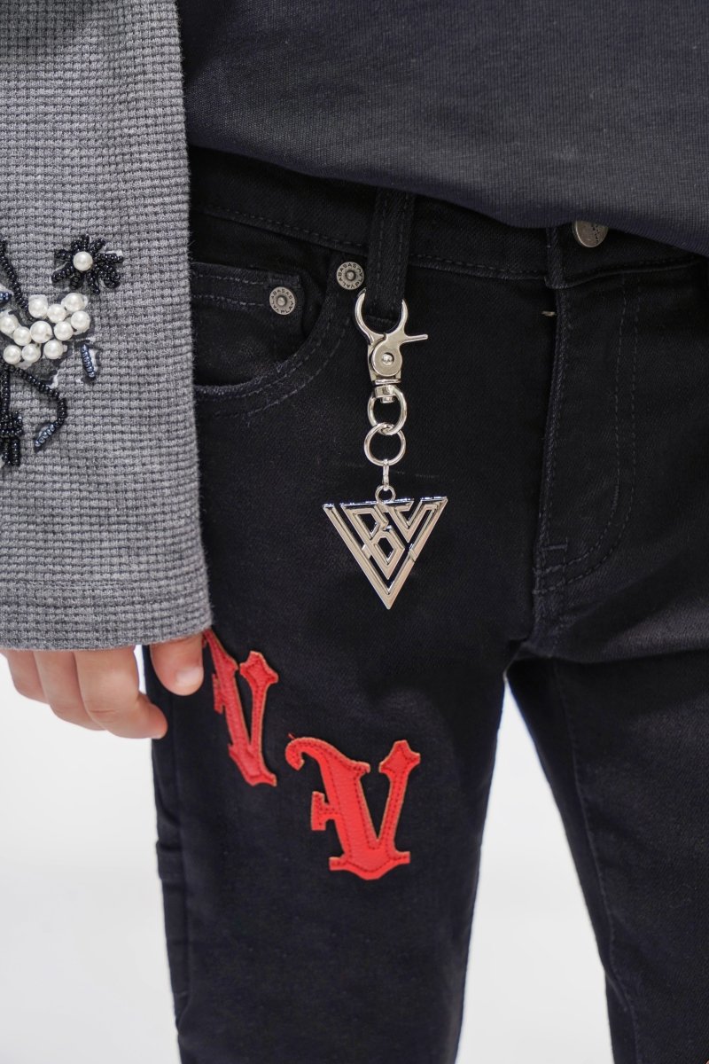 Kids V - Minimal Black Stacked - Valabasas