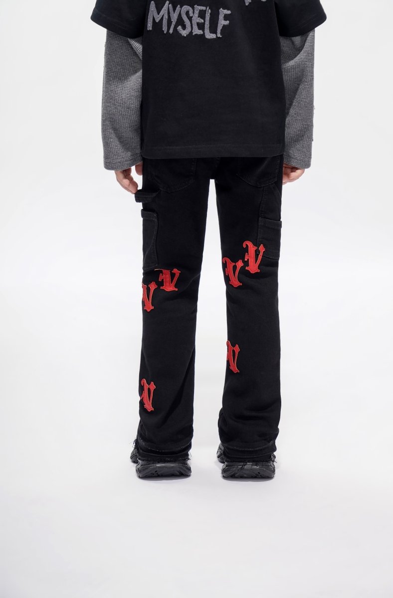 Kids V - Minimal Black Stacked - Valabasas