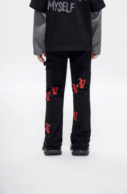 Kids V - Minimal Black Stacked - Valabasas