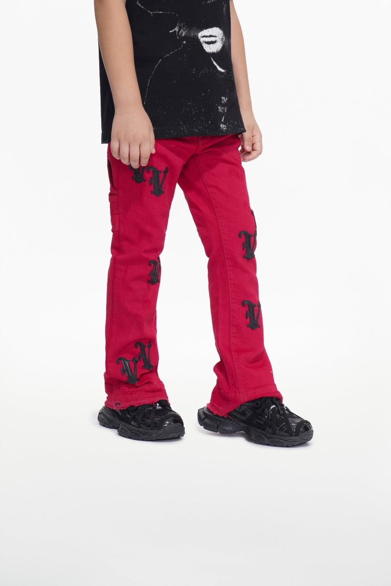 Kids V - Minimal Red Stacked - Valabasas