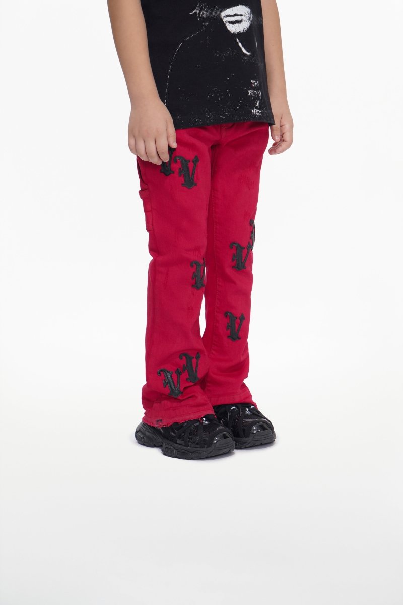 Kids V - Minimal Red Stacked - Valabasas