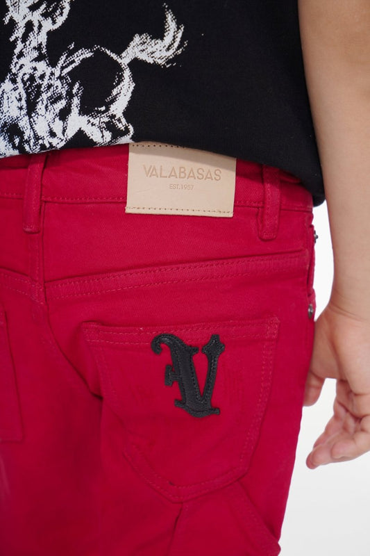 Kids V - Minimal Red Stacked - Valabasas