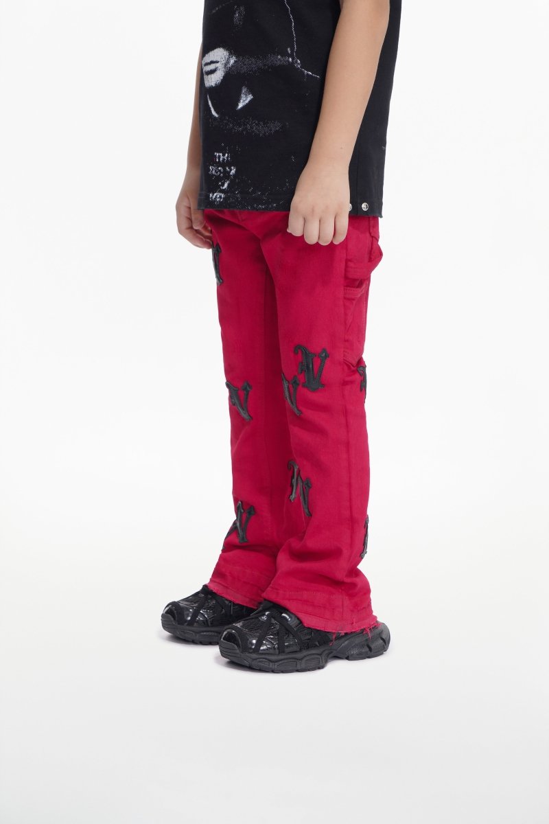 Kids V - Minimal Red Stacked - Valabasas