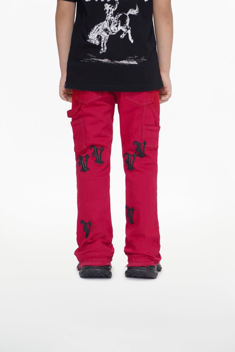 Kids V - Minimal Red Stacked - Valabasas