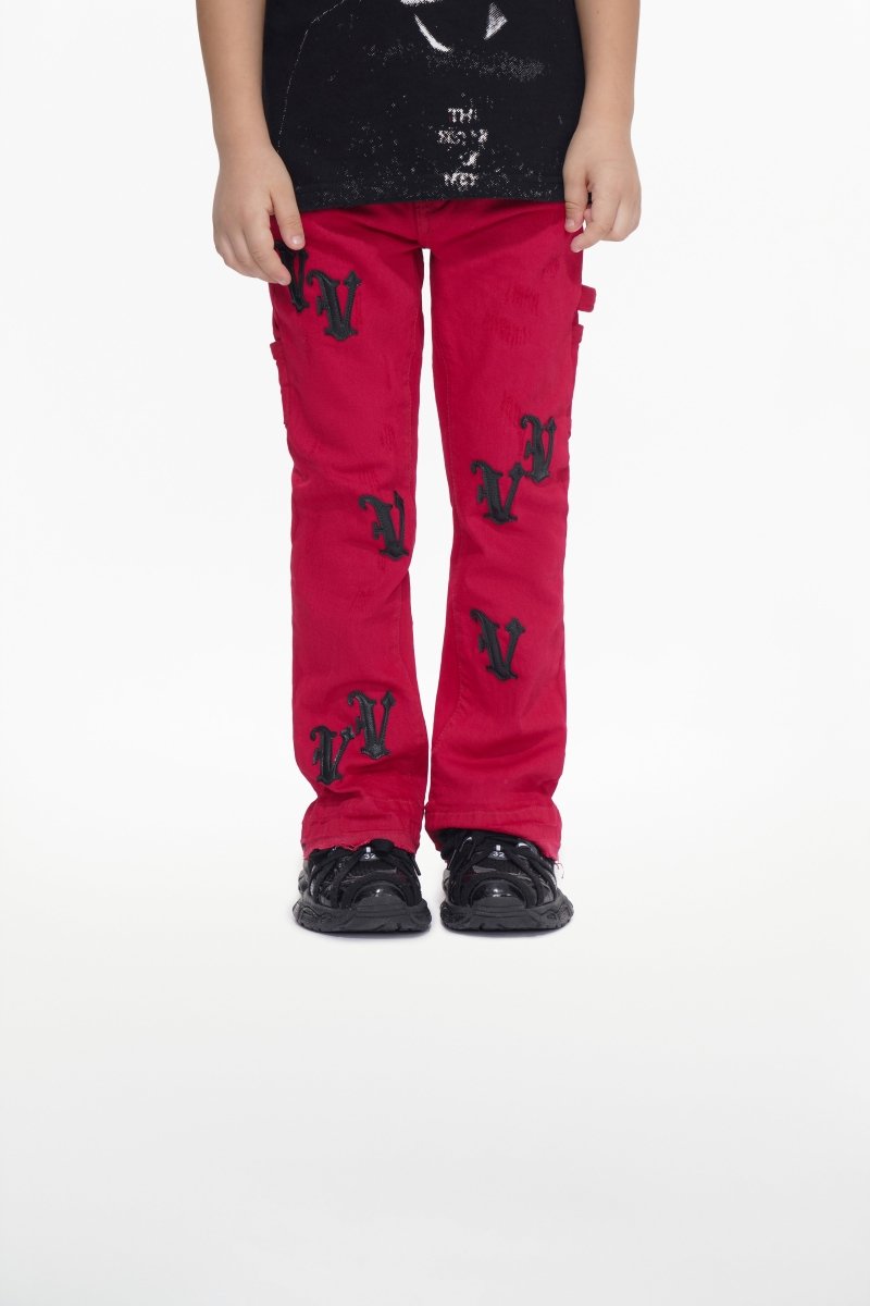 Kids V - Minimal Red Stacked - Valabasas