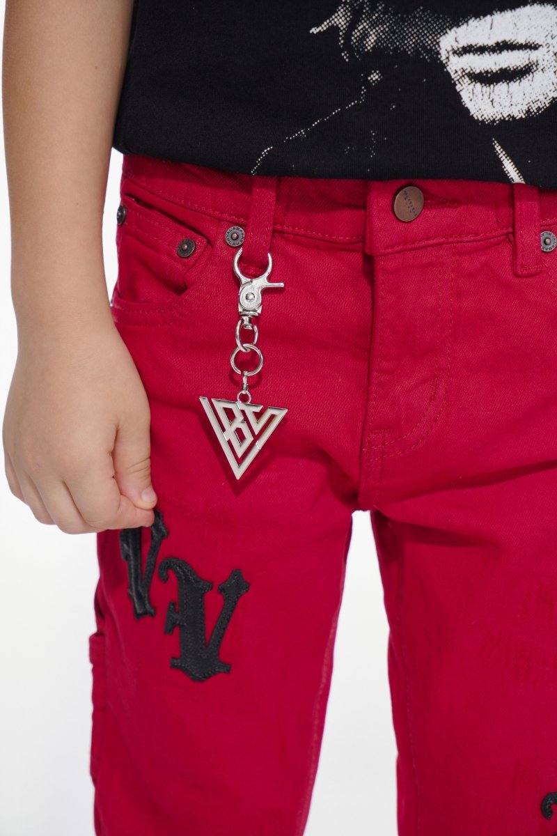 Kids V - Minimal Red Stacked - Valabasas