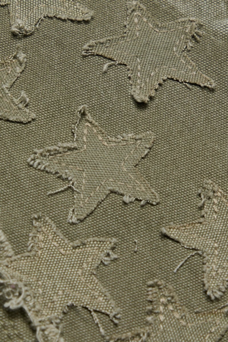 KIDS "V-STARS" DENIM STACKED OLIVE GREEN