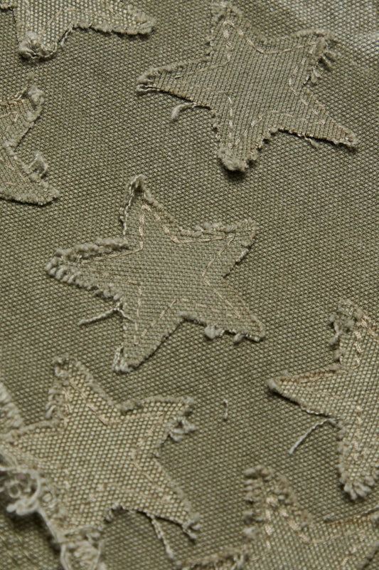 KIDS "V - STARS" DENIM STACKED OLIVE GREEN - Valabasas