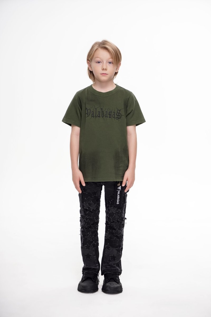 Kids V - Stars Stacked Black - Valabasas