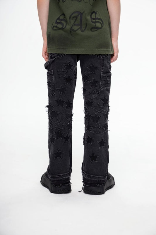 Kids V - Stars Stacked Black - Valabasas