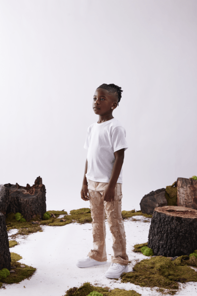 KIDS "V - STARS" - STACKED Light Brown Wash - Valabasas