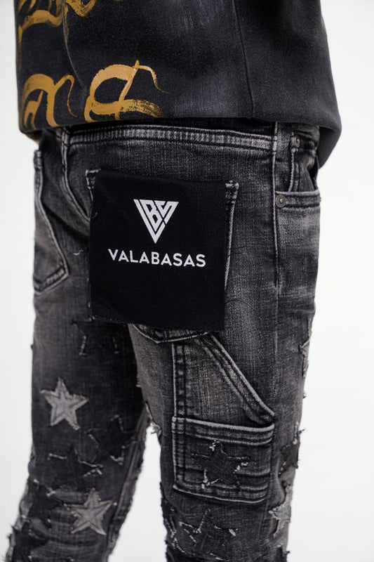 Kids V - Stars Stacked Marbled Wash - Valabasas