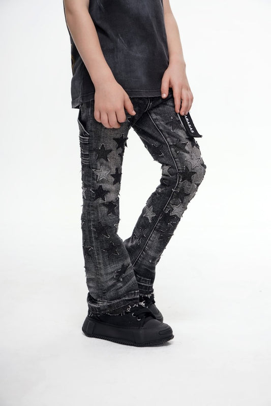 Kids V - Stars Stacked Marbled Wash - Valabasas