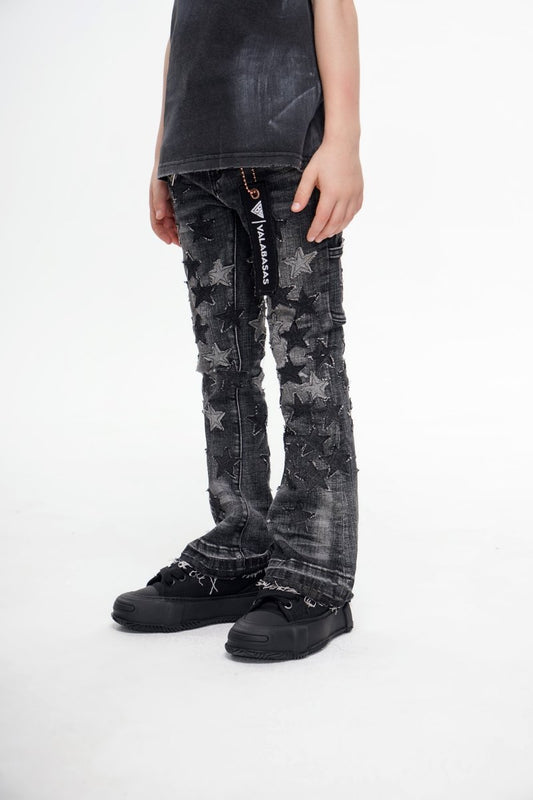 Kids V - Stars Stacked Marbled Wash - Valabasas