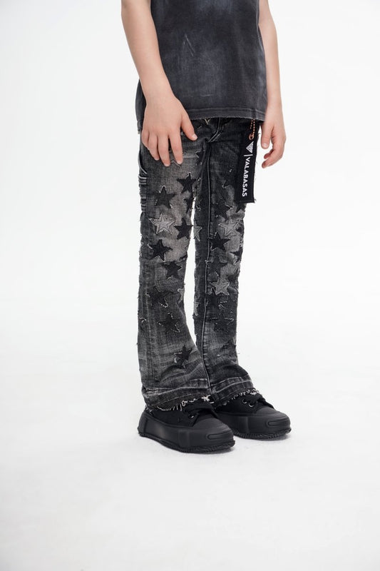 Kids V - Stars Stacked Marbled Wash - Valabasas