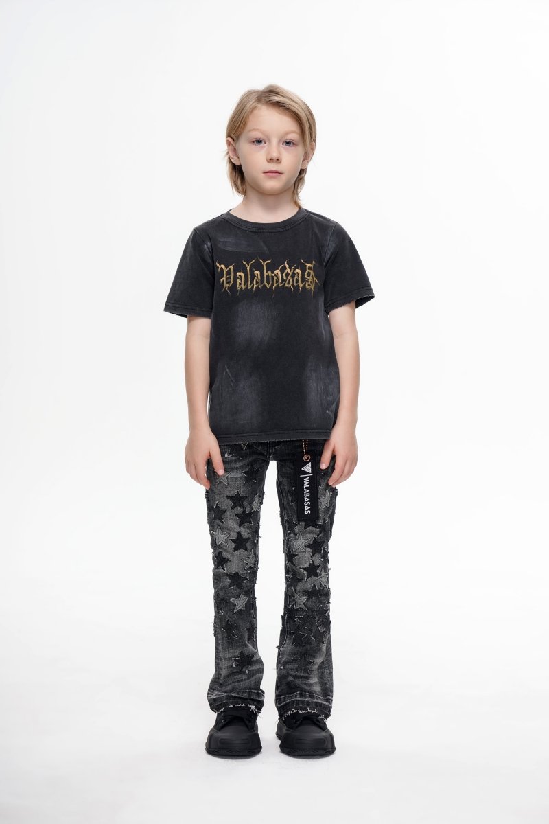 Kids V - Stars Stacked Marbled Wash - Valabasas