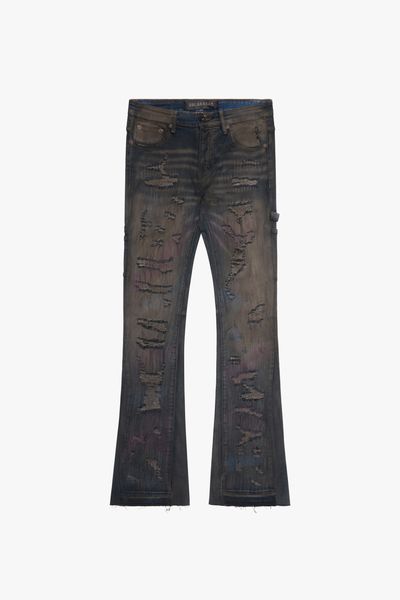 KIDS "ZERO" DENIM STACKED Dark Grey Wash - Valabasas