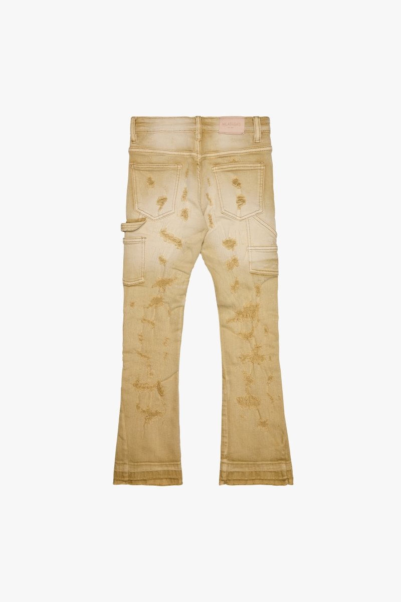 KIDS "ZERO" LT KHAKI WASH STACKED