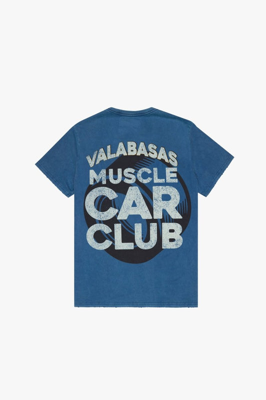 "KINGACE" TEE VINTAGE NAVY - Valabasas