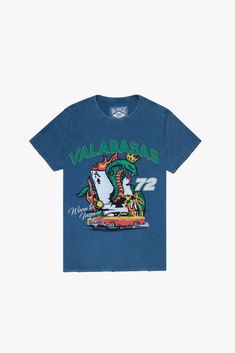 "KINGACE" TEE VINTAGE NAVY - Valabasas