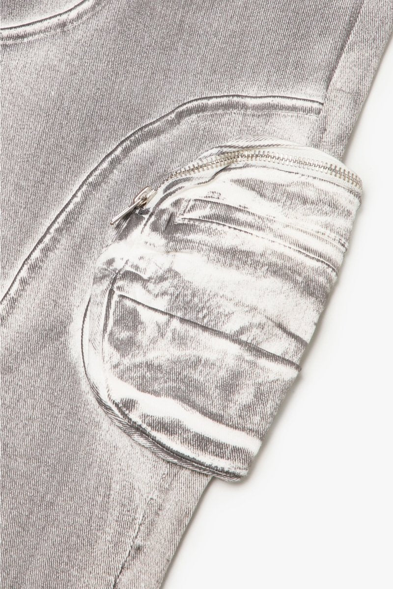 "KNEEBOARD" STONE WASH BAGGY DENIM JEAN