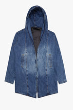 "KREED" DENIM TRENCHCOAT LIGHT BLUE