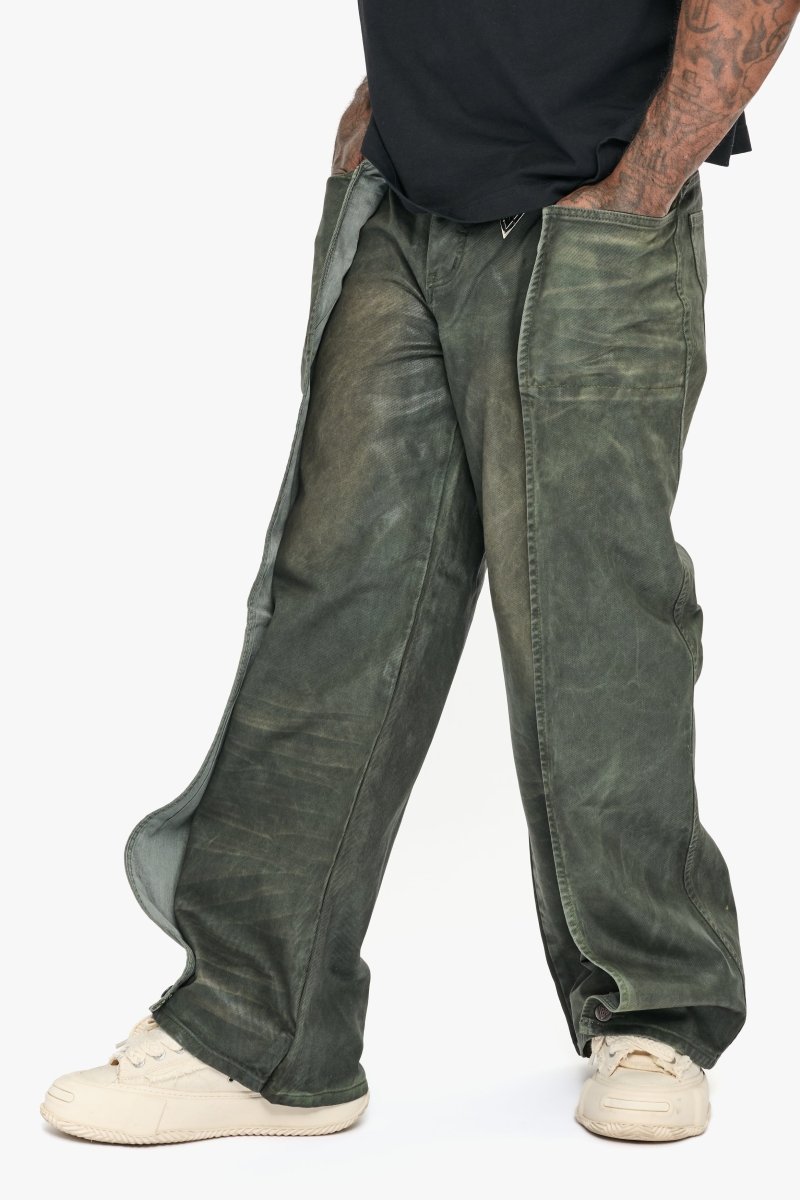 Kuni Baggy Vintage Olive Waxed - Valabasas