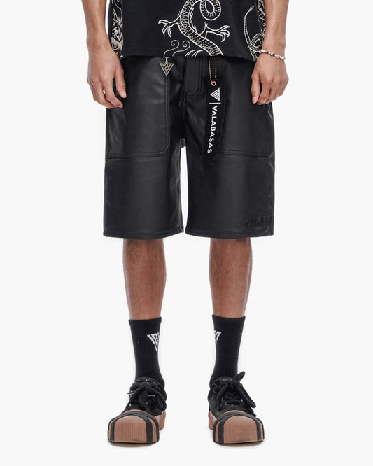 Kuroto Waxed Shorts Black Waxed - Valabasas