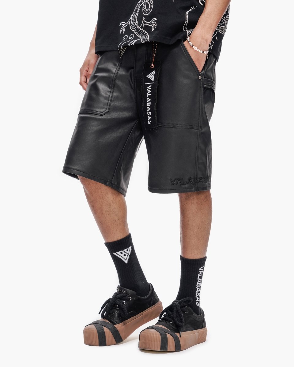 Kuroto Waxed Shorts Black Waxed - Valabasas