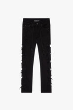 "LADDERED" OLIVE WASH SKINNY JEAN