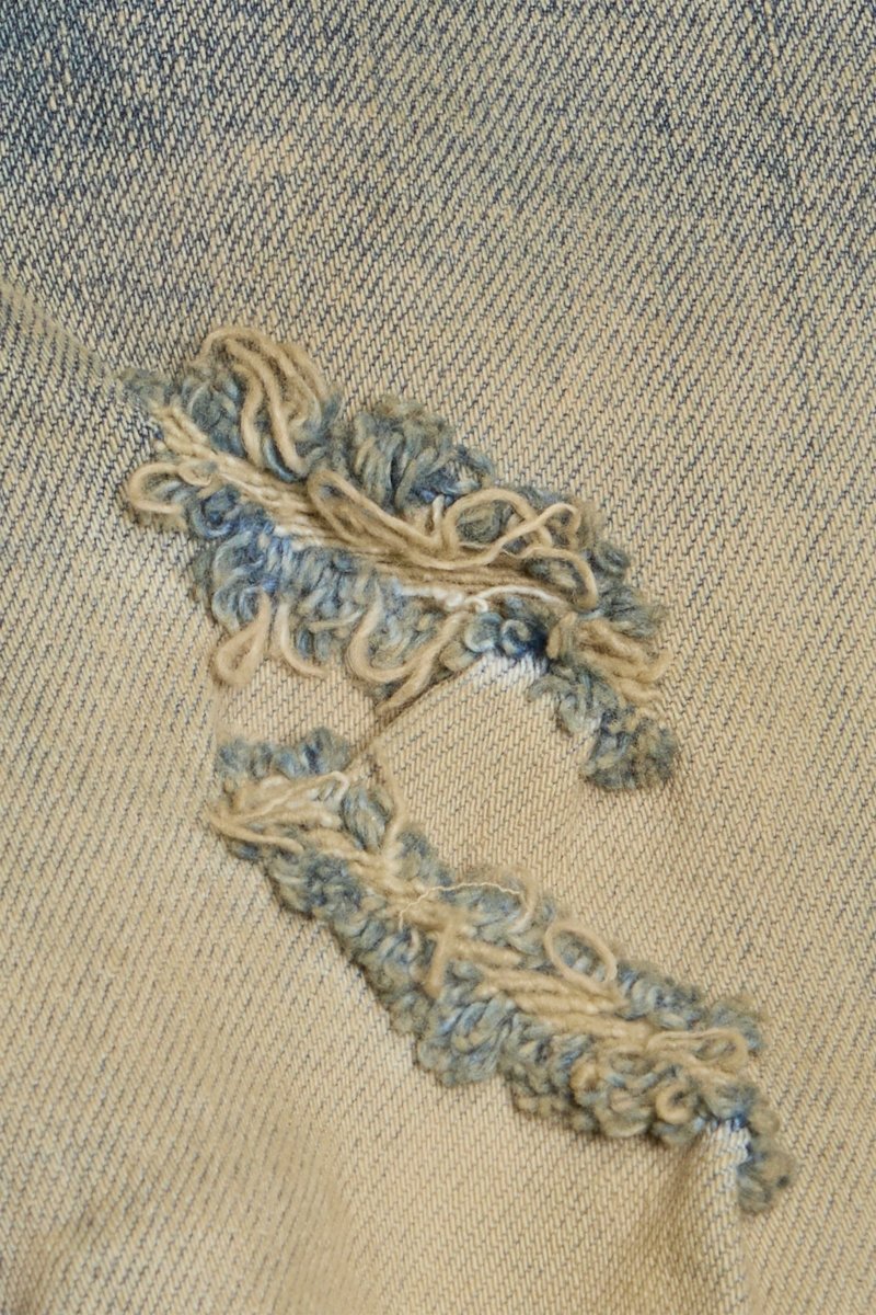 "LADDERED" SKINNY JEAN OLIVE WASH - Valabasas