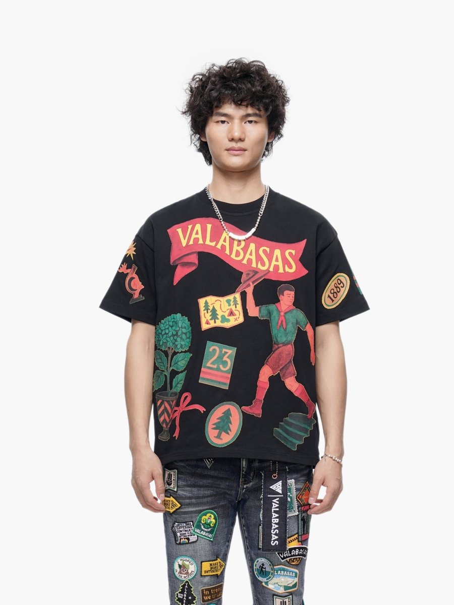 Latitude Tee Black - Valabasas